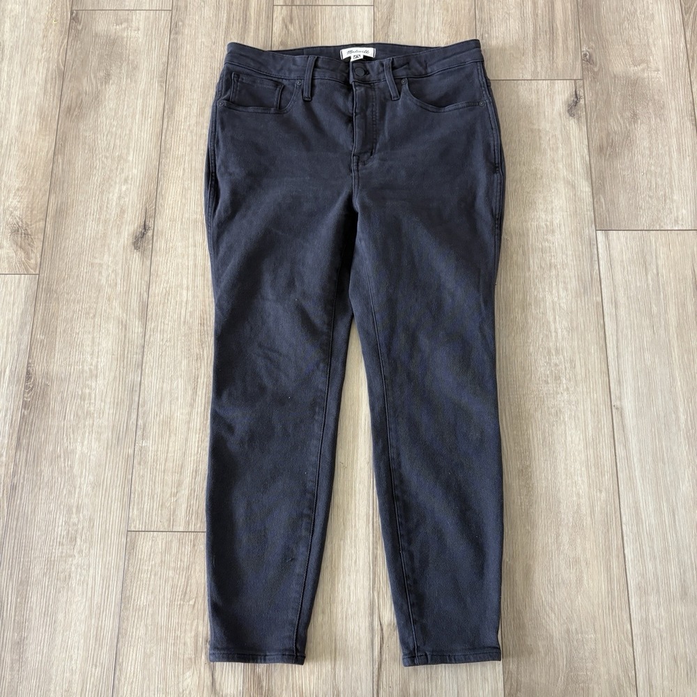 Madewell‎ 10" High Rise Skinny Denim Jeans Black MD545 Sz 14W Casual Stretch